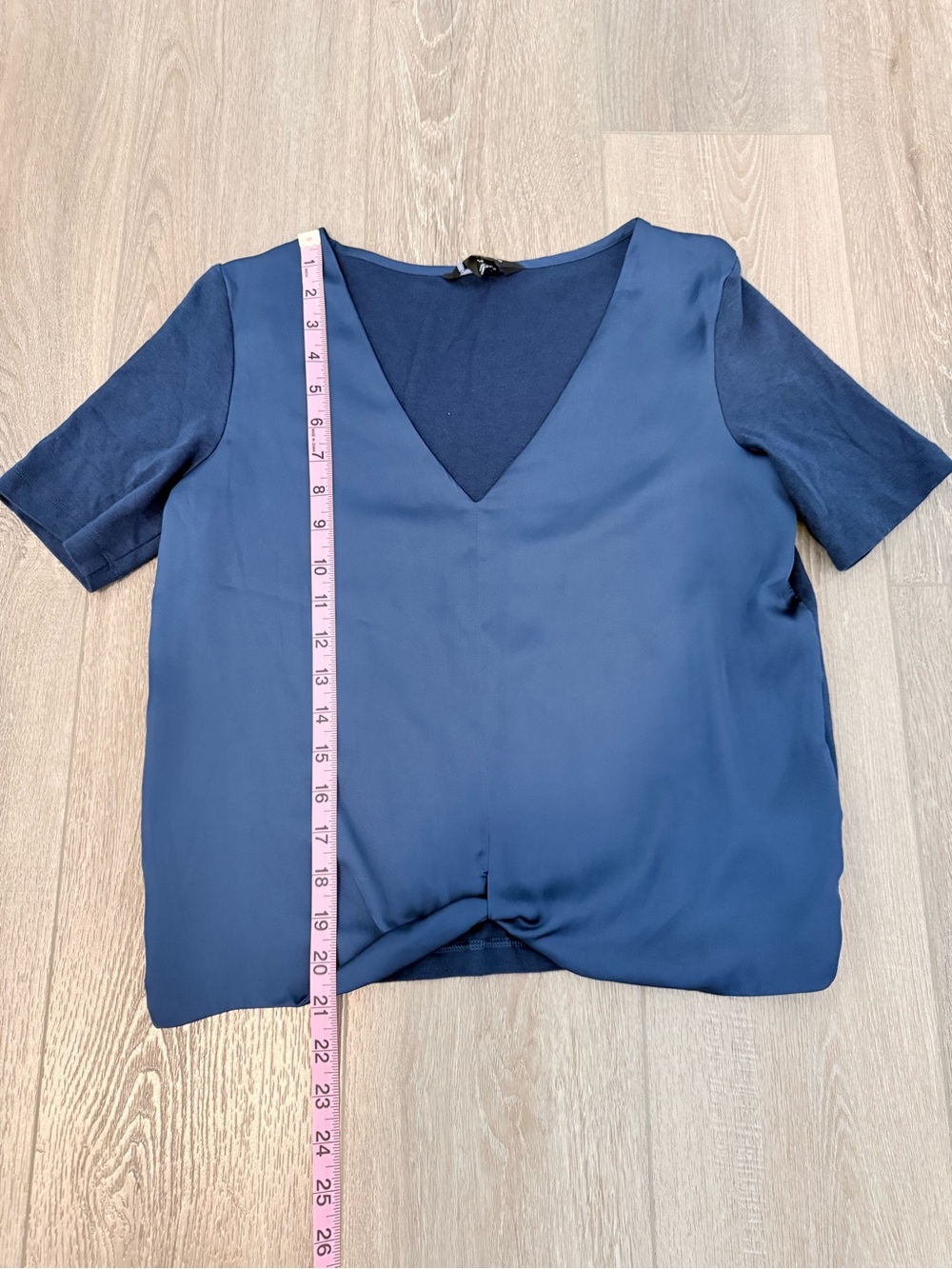 Club Monaco Blue V-Neck Top